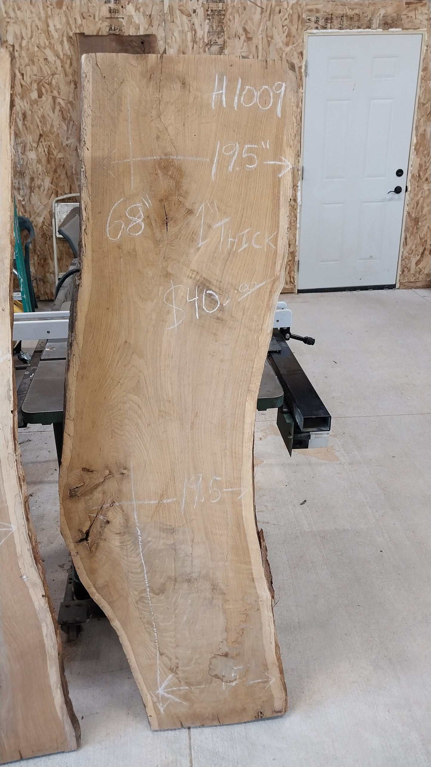 Hickory Slab H1009 68x19x1 (Planed)